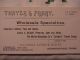Thayer & Frary business card